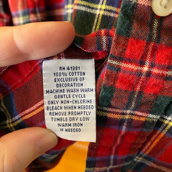 Ralph Lauren Plaid Cotton Button Down Mens Large Red Green Christmas Lumberjack - Picture 5 of 10